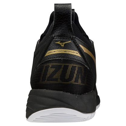 MIZUNO Wave Momentum 2 V1GA2112 52 Black Gold Width 2.5E Volleyball Shoes